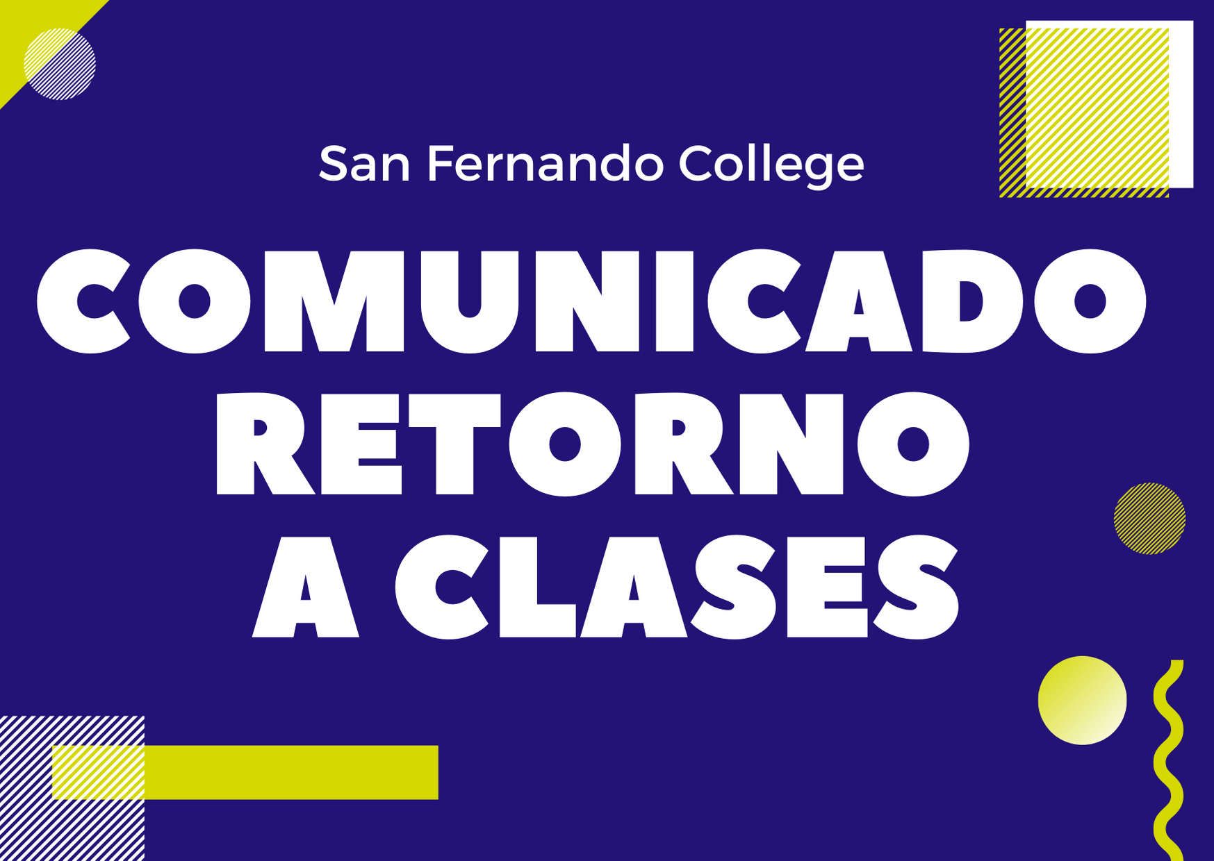 Comunicado Retorno a Clases