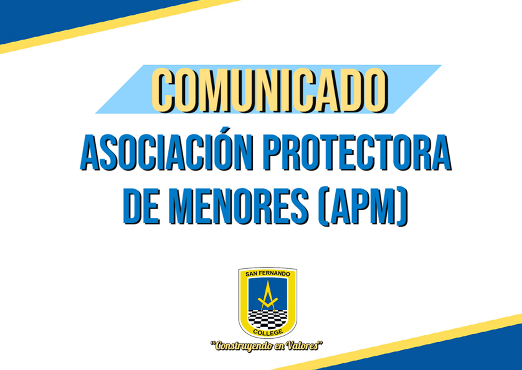 COMUNICADO DE LA ASOCIACIÓN PROTECTORA DE MENORES